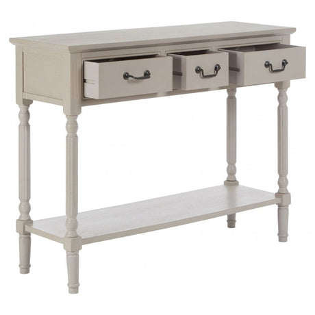 Legacy 3 Drawer Console Table, Wood, Grey