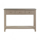 Hatton 3 Drawer Console Table, Fir Wood, Natural