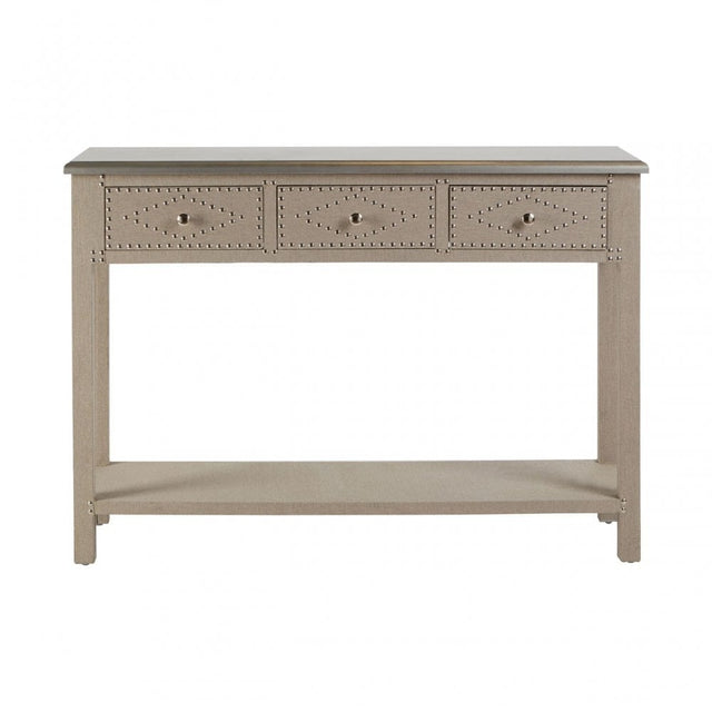 Hatton 3 Drawer Console Table, Fir Wood, Natural
