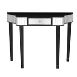 Clavier Console Table, Glass, Wood, Black