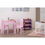 Childrens Wooden Pink Table and Chair Set - 4 Chairs & 1 Table