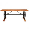 Nandri Acacia Wood Dining Table, Acacia Wood, Iron, Brown