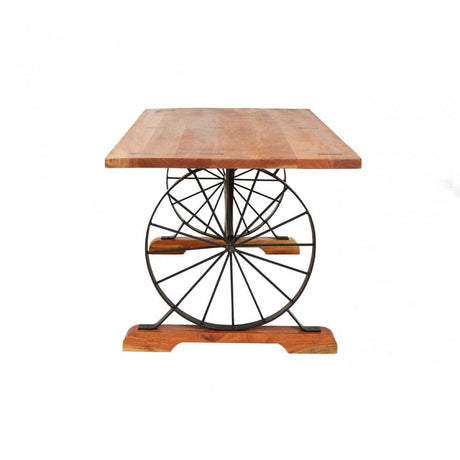 Nandri Acacia Wood Dining Table, Acacia Wood, Iron, Brown