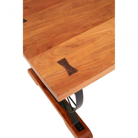 Nandri Acacia Wood Dining Table, Acacia Wood, Iron, Brown
