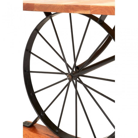 Nandri Acacia Wood Dining Table, Acacia Wood, Iron, Brown