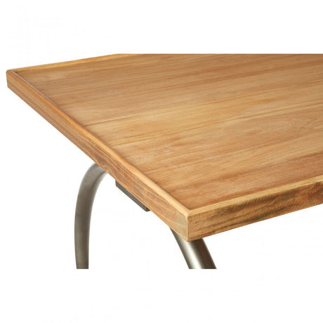 Ranch Foundry Style Dining Table with Elm Wood Top, Elm Wood, Iron, Natural