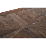 Midas Dining Table, Elm Wood, Iron, Brown