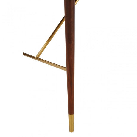 Kenso Walnut Wood / Brass Finish Dining Table, Brass, Walnut Wood, Brown