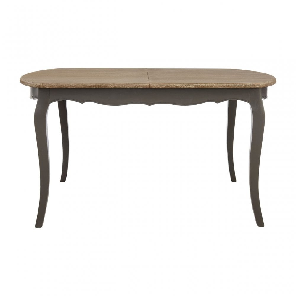 Charles Dark Grey Dining Table, Bayur Wood, Oak Veneer, Grey