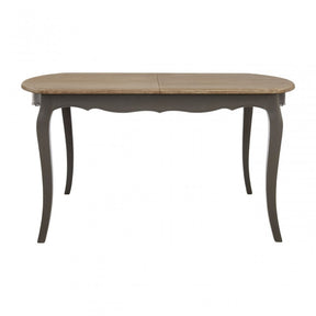 Charles Dark Grey Dining Table, Bayur Wood, Oak Veneer, Grey