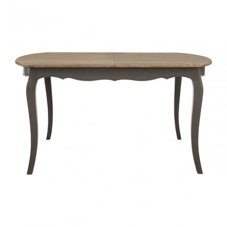 Charles Dark Grey Dining Table, Bayur Wood, Oak Veneer, Grey