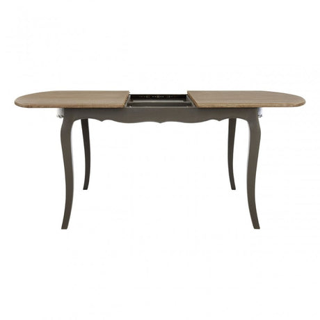 Charles Dark Grey Dining Table, Bayur Wood, Oak Veneer, Grey