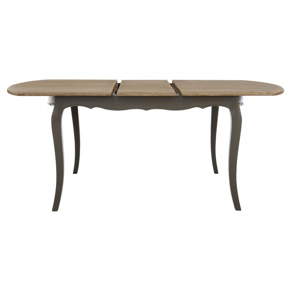 Charles Dark Grey Dining Table, Bayur Wood, Oak Veneer, Grey
