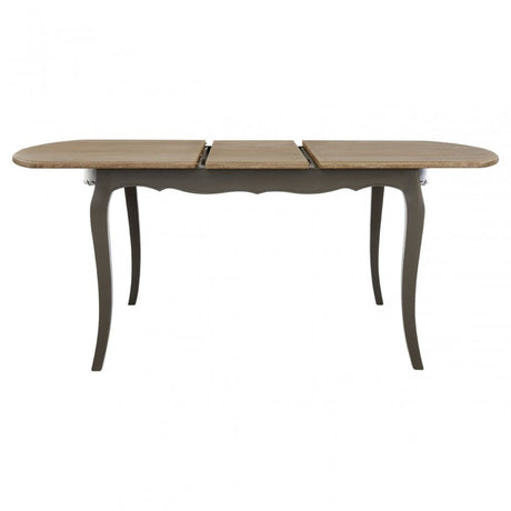 Charles Dark Grey Dining Table, Bayur Wood, Oak Veneer, Grey