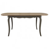 Charles Dark Grey Dining Table, Bayur Wood, Oak Veneer, Grey