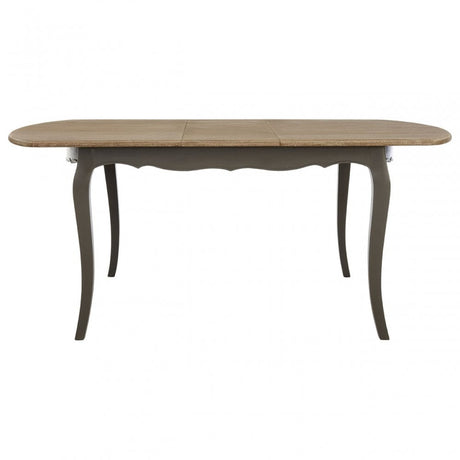 Charles Dark Grey Dining Table, Bayur Wood, Oak Veneer, Grey
