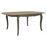 Charles Dark Grey Dining Table, Bayur Wood, Oak Veneer, Grey