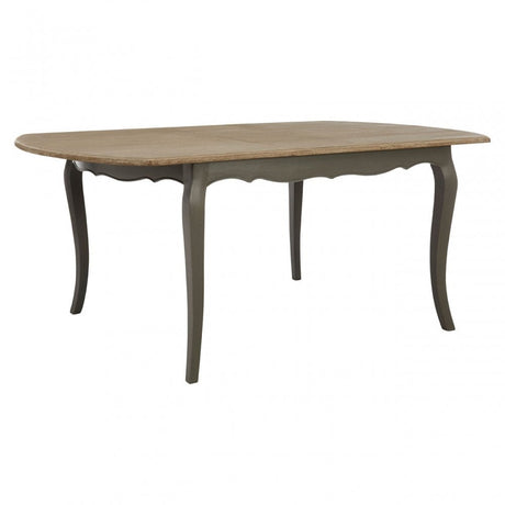 Charles Dark Grey Dining Table, Bayur Wood, Oak Veneer, Grey
