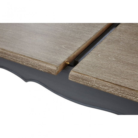 Charles Dark Grey Dining Table, Bayur Wood, Oak Veneer, Grey