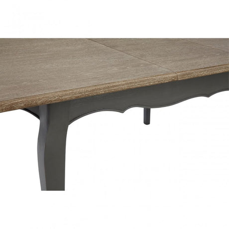 Charles Dark Grey Dining Table, Bayur Wood, Oak Veneer, Grey