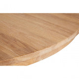 Brisbane Whitewash Top / Black Dining Table, Oak Wood, Brown
