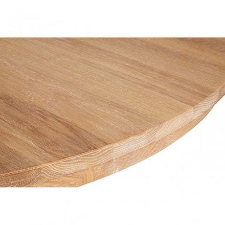 Brisbane Whitewash Top / Black Dining Table, Oak Wood, Brown