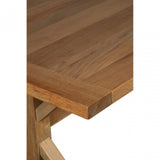 Brisbane Aged Grey Dining Table, Oak Wood, Brown