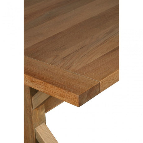 Brisbane Aged Grey Dining Table, Oak Wood, Brown