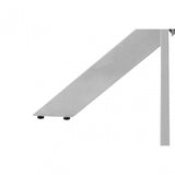 Enrich Rectangular Chrome Dining Table, Tempered Glass, Silver