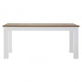 Townhouse Oak Top / White Dining Table, Oak Wood, Birchwood, White