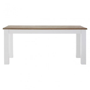 Townhouse Oak Top / White Dining Table, Oak Wood, Birchwood, White