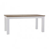 Townhouse Oak Top / White Dining Table, Oak Wood, Birchwood, White