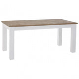 Townhouse Oak Top / White Dining Table, Oak Wood, Birchwood, White