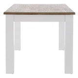 Townhouse Oak Top / White Dining Table, Oak Wood, Birchwood, White