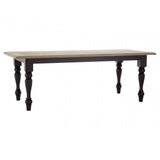 Tuskin Dining Table, Oak Wood, Veneer, Birchwood, Black