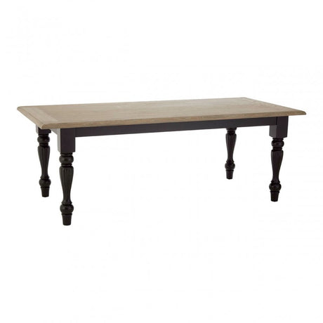 Tuskin Dining Table, Oak Wood, Veneer, Birchwood, Black