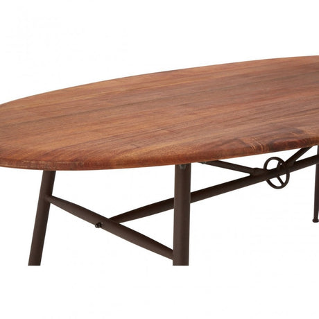 Ranch Foundry Style Oval Table, Walnut Wood