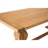 Brisbane Dining Table, Oak Wood, Brown
