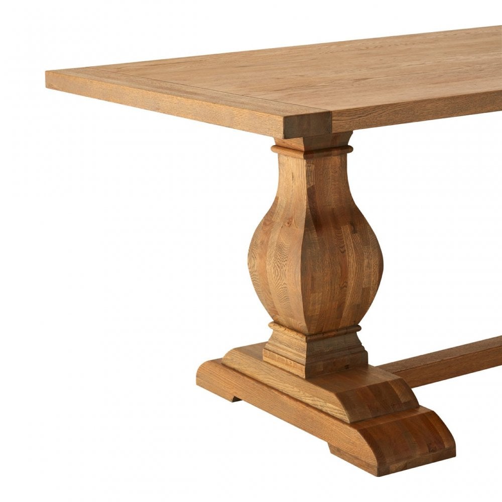 Brisbane Dining Table, Oak Wood, Brown