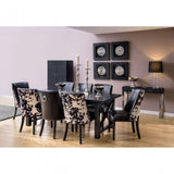 Brisbane Dining Table, Oak Wood, Black