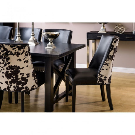Brisbane Dining Table, Oak Wood, Black