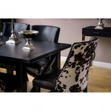 Brisbane Dining Table, Oak Wood, Black