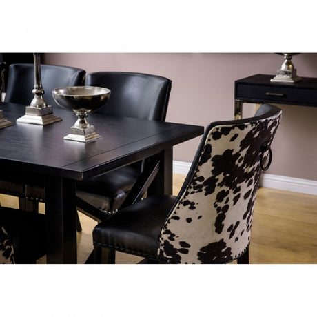 Brisbane Dining Table, Oak Wood, Black