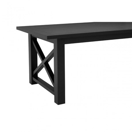 Brisbane Dining Table, Oak Wood, Black