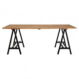 Townhouse Dining Table, Iron, Pine Wood