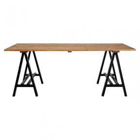 Townhouse Dining Table, Iron, Pine Wood