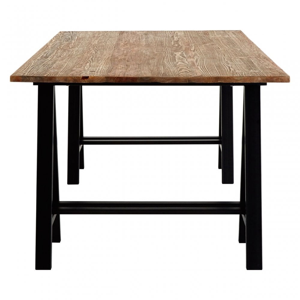 Townhouse Dining Table, Iron, Pine Wood