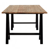 Townhouse Dining Table, Iron, Pine Wood