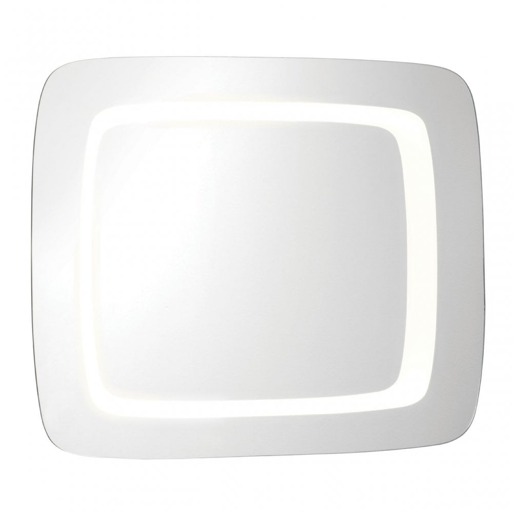 Wardell Illuminated Wall Mirror, Aluminium, Glass