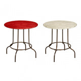 Artisan Table, Metal, Red